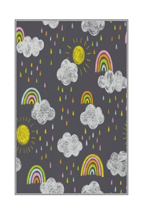 Covor de hol, HMNT256, 100x150 cm, Poliester, Multicolor