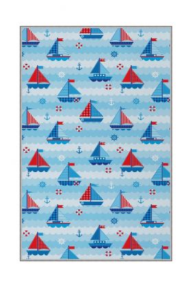 Covor de hol, HMNT59, 80x150 cm, Poliester, Multicolor