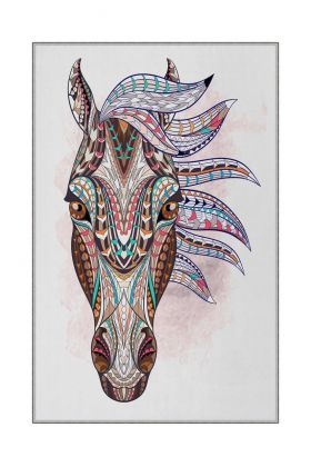 Covor de hol, HMNT62, 80x150 cm, Poliester, Multicolor