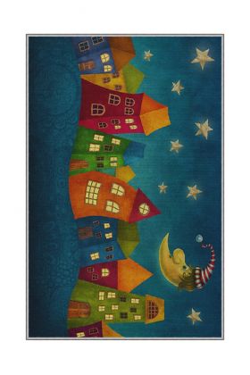 Covor de hol, KHMFESTO005KEÇE, 100x150 cm, Poliester, Multicolor