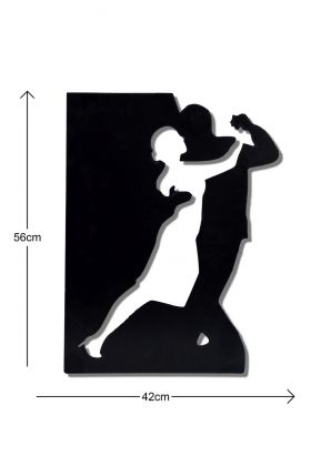 Decoratiune luminoasa LED, Dancing Couple, MDF, 60 LED-uri, Albastru