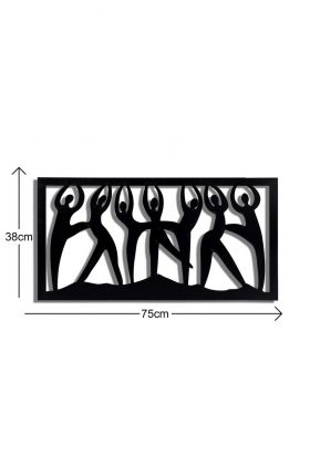 Decoratiune luminoasa LED, Dancing Women, MDF, 60 LED-uri, Albastru