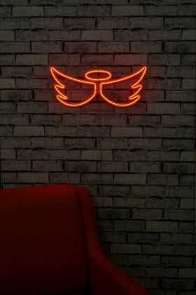 Decoratiune luminoasa LED, Angel, Benzi flexibile de neon, DC 12 V, Rosu