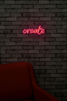 Decoratiune luminoasa LED, Create, Benzi flexibile de neon, DC 12 V, Roz