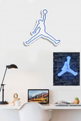 Decoratiune luminoasa LED, Basketball, Benzi flexibile de neon, DC 12 V, Albastru