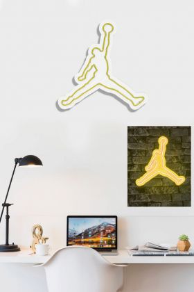 Decoratiune luminoasa LED, Basketball, Benzi flexibile de neon, DC 12 V, Galben