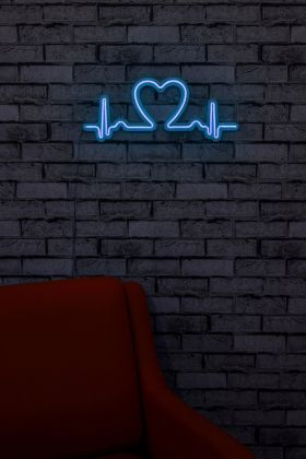 Decoratiune luminoasa LED, Love Rhythm, Benzi flexibile de neon, DC 12 V, Albastru