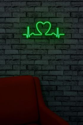 Decoratiune luminoasa LED, Love Rhythm, Benzi flexibile de neon, DC 12 V, Verde