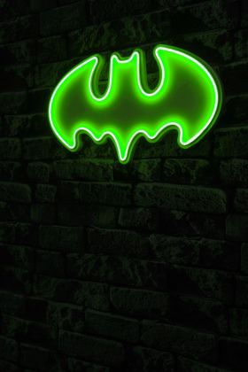 Decoratiune luminoasa LED, Batman Bat Light, Benzi flexibile de neon, DC 12 V, Verde