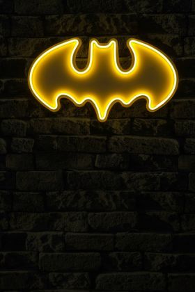 Decoratiune luminoasa LED, Batman Bat Light, Benzi flexibile de neon, DC 12 V, Galben