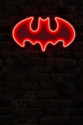 Decoratiune luminoasa LED, Batman Bat Light, Benzi flexibile de neon, DC 12 V, Rosu