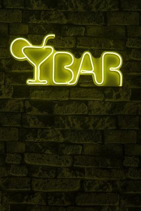 Decoratiune luminoasa LED, Bar, Benzi flexibile de neon, DC 12 V, Galben