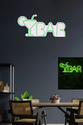 Decoratiune luminoasa LED, Bar, Benzi flexibile de neon, DC 12 V, Verde