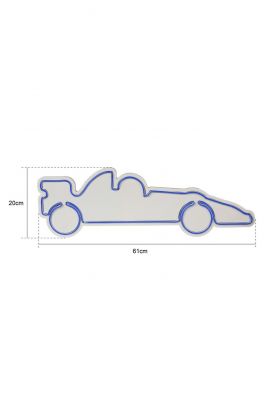 Decoratiune luminoasa LED, Formula 1 Race Car, Benzi flexibile de neon, DC 12 V, Alb