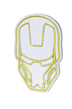 Decoratiune luminoasa LED, Iron Man, Benzi flexibile de neon, DC 12 V, Galben