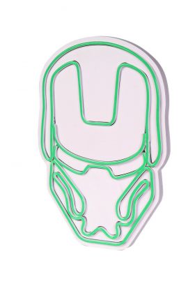 Decoratiune luminoasa LED, Iron Man, Benzi flexibile de neon, DC 12 V, Verde