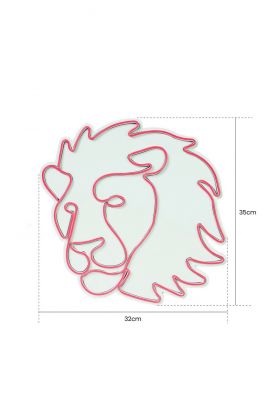 Decoratiune luminoasa LED, Lion, Benzi flexibile de neon, DC 12 V, Alb