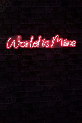 Decoratiune luminoasa LED, World is Mine, Benzi flexibile de neon, DC 12 V, Rosu