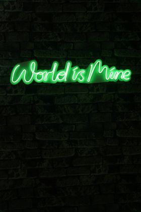 Decoratiune luminoasa LED, World is Mine, Benzi flexibile de neon, DC 12 V, Verde