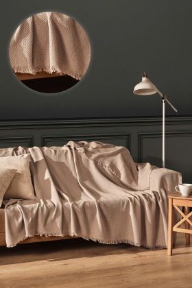 Cuvertura de pat, Merlin - Beige, Viaden, Bumbac