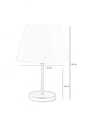 Lampa de masa, FullHouse, 390FLH1705, Metal, Bej/Negru