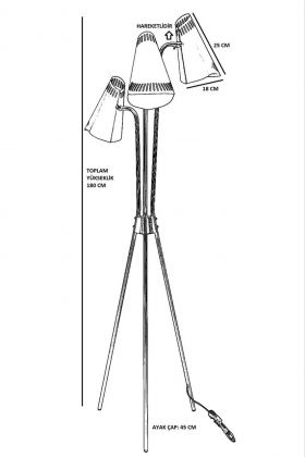 Lampadar, Luin, 534LUN4174, Metal, Negru