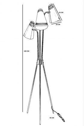 Lampadar, Luin, 534LUN4174, Metal, Negru