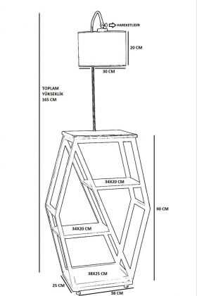 Lampadar, Luin, 534LUN4116, Metal, Maro