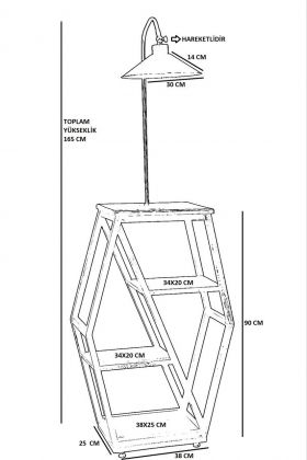 Lampadar, Luin, 534LUN4117, Metal, Kaki