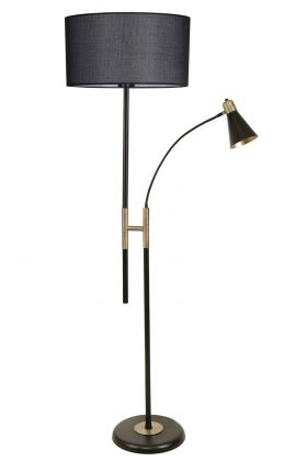 Lampadar, Luin, 534LUN4296, Metal, Negru