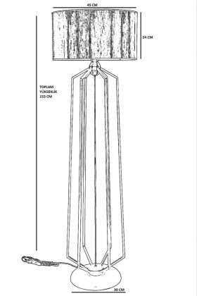 Lampadar, Luin, 534LUN4166, Metal, Negru