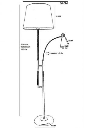 Lampadar, Luin, 534LUN4304, Metal, Negru