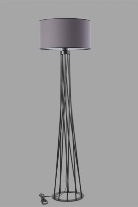 Lampadar, Stala, 846STL2971, Metal, Gri inchis