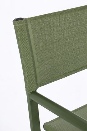 Scaun de gradina pliabil Taylor, Bizzotto, 48 x 56 x 86 cm, aluminiu/textilena 2x1, verde herb