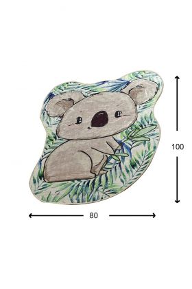 Covor de hol, Koala Shape , 50% catifea/50% poliester, Multicolor