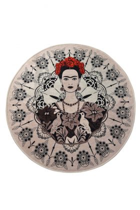 Covor, Frida Round , Catifea, Multicolor