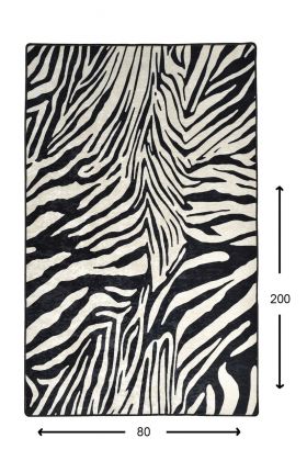 Covor de hol, Zebra , 50% catifea/50% poliester, Multicolor