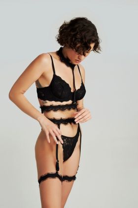 Accesoriu lenjerie intima, 556BRL2308, Bralet, 70% nailon/30% elastan, Negru