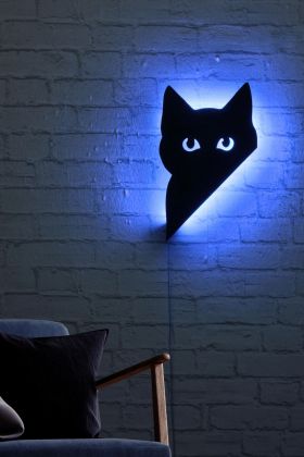 Decoratiune luminoasa LED, Cat 2, MDF, 60 LED-uri, Albastru