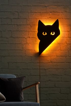 Decoratiune luminoasa LED, Cat 2, MDF, 60 LED-uri, Galben