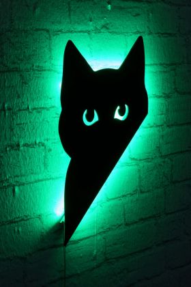 Decoratiune luminoasa LED, Cat 2, MDF, 60 LED-uri, Verde