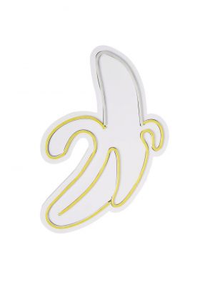 Decoratiune luminoasa LED, Banana, Benzi flexibile de neon, DC 12 V, Galben/Alb