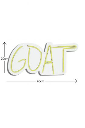 Decoratiune luminoasa LED, GOAT, Benzi flexibile de neon, DC 12 V, Galben