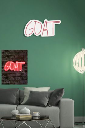 Decoratiune luminoasa LED, GOAT, Benzi flexibile de neon, DC 12 V, Rosu