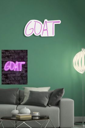 Decoratiune luminoasa LED, GOAT, Benzi flexibile de neon, DC 12 V, Roz