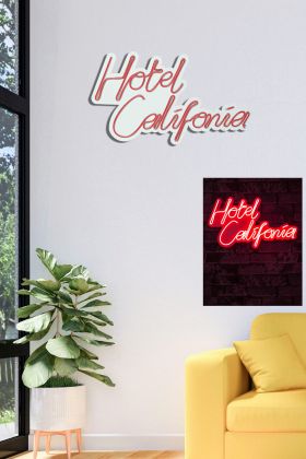 Decoratiune luminoasa LED, Hotel California, Benzi flexibile de neon, DC 12 V, Rosu