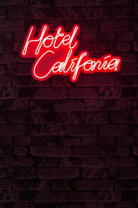 Decoratiune luminoasa LED, Hotel California, Benzi flexibile de neon, DC 12 V, Rosu