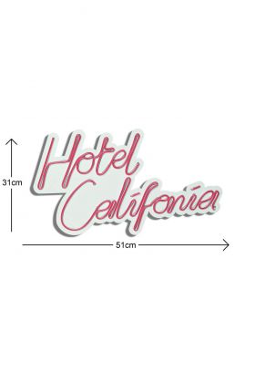 Decoratiune luminoasa LED, Hotel California, Benzi flexibile de neon, DC 12 V, Rosu