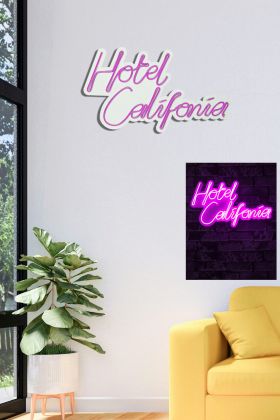 Decoratiune luminoasa LED, Hotel California, Benzi flexibile de neon, DC 12 V, Roz