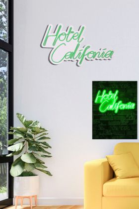 Decoratiune luminoasa LED, Hotel California, Benzi flexibile de neon, DC 12 V, Verde